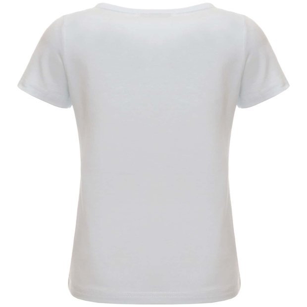Mädchen Wende Pailletten T-Shirt mit einem Herz-Motiv Weiß 146
