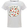 Mädchen Wende Pailletten T-Shirt mit einem PIZZA Motiv Weiß 104