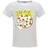 Mädchen Wende Pailletten T-Shirt mit einem PIZZA Motiv Weiß 164