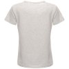 Mädchen Sommer T-Shirt mit Glitzersteinchen und Kunst-Perlen Grau 146