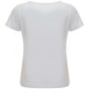Mädchen Sommer Shirt mit Kunst-Perlen und Glitzersteinchen Weiß 110