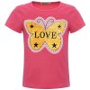Mädchen Wende Pailletten T-Shirt mit Schmetterling und Kunstperlen Pink 116