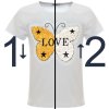 Mädchen Wende Pailletten T-Shirt mit Schmetterling und Kunstperlen Weiß 164