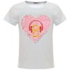 Mädchen Wende Pailletten T-Shirt Herz-Motiv Weiß 116