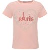Mädchen Sommer Shirt mit Glitzersteinchen im Herz-Motive Rosa 104
