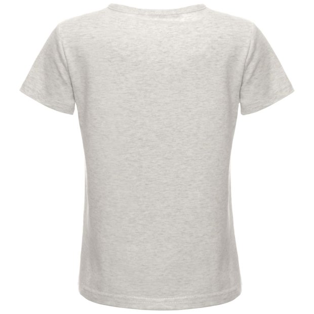 Mädchen Sommer Shirt mit Glitzersteinchen im Herz-Motive Grau 116