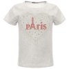 Mädchen Sommer Shirt mit Glitzersteinchen im Herz-Motive Grau 134