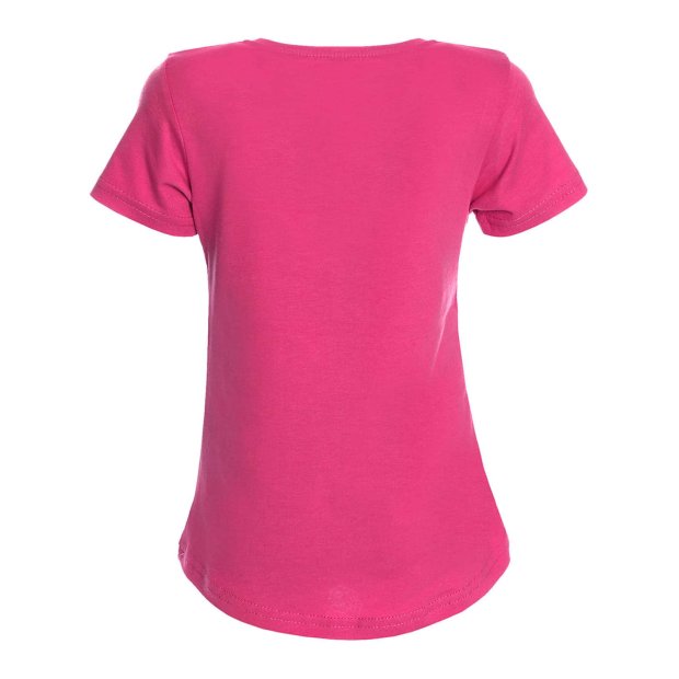 Mädchen T-Shirt mit Kunst-Perlen  Pink 116