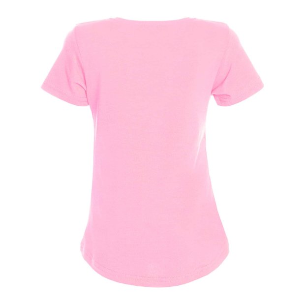 Mädchen T-Shirt mit Kunst-Perlen  Rosa 128