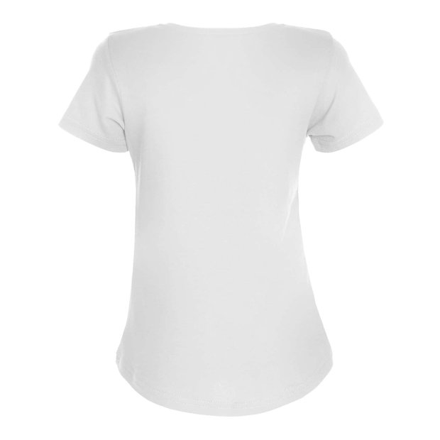 Mädchen T-Shirt mit Kunst-Perlen  Weiß 128