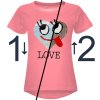 Mädchen Wende Pailletten T-Shirt mit Herz-Motiv Dunkelrosa 110