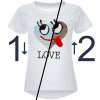 Mädchen Wende Pailletten T-Shirt mit Herz-Motiv Weiß 122
