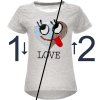 Mädchen Wende Pailletten T-Shirt mit Herz-Motiv Grau 122