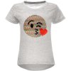 Mädchen Wende Pailletten T-Shirt mit Smile-Motiv Grau 116