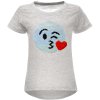 Mädchen Wende Pailletten T-Shirt mit Smile-Motiv Grau 116