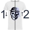 Jungen T-Shirt mit coolen Totenkopf Wende Pailletten Motiv Weiß 104