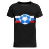 Jungen Wende Pailletten Russland Shirt mit Fussball EM 2024 Schwarz 104