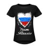 Mädchen Wende Pailletten Russland T Shirt mit Herz EM 2024
