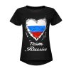Mädchen Wende Pailletten Russland T Shirt mit Herz EM 2024 Schwarz 104