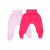 Baby Mädchen Strampelhose 2er Pack Rosa Uni und Pink...