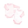 Baby Mädchen Langarm Body 2er Pack Bär rosa und Gestreift rosa