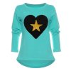 Mädchen Wendepailletten Shirt mit Herz Motiv Grün 104