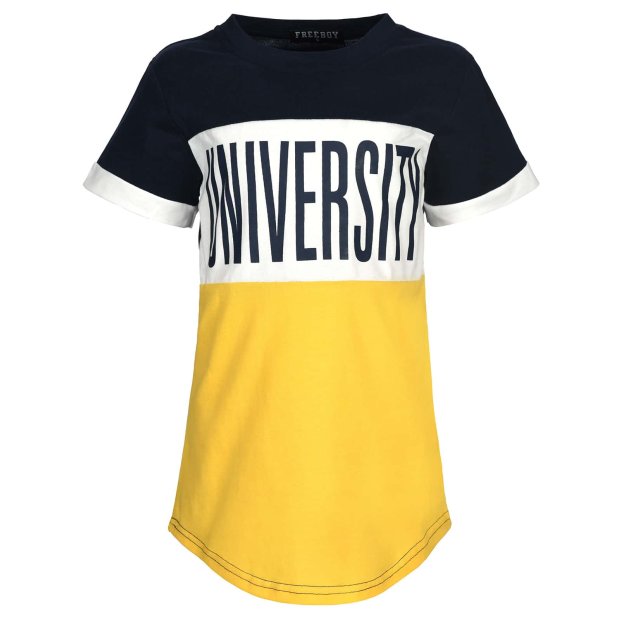 Jungen T-Shirt mit modernen Motivdruck Gelb 104