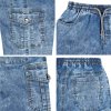 Kinder Jungen Cagro Jeans Shorts Hellblau 140