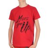 Jungen T-Shirt mit Never Give Up Rot 116-122