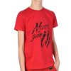Jungen T-Shirt mit Never Give Up Rot 128-134