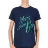 Jungen T-Shirt mit Never Give Up Navy 152-158