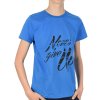 Jungen T-Shirt mit Never Give Up Blau 128-134