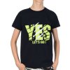 Jungen T-Shirt mit YES Schwarz 104-110