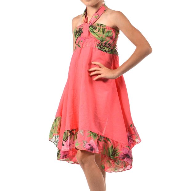 Mädchen Sommer Kleid Lachs 152