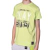 Jungen T-Shirt mit Motiv Druck & Sommer Farben Hellgrün 152/158