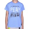 Jungen T-Shirt mit Motiv Druck & Sommer Farben Hellblau 128/134