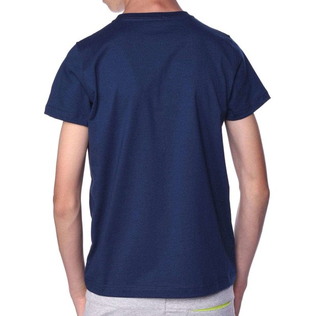 Jungen T-Shirt mit Motiv Druck Navy 164