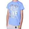Jungen T-Shirt mit Motiv Druck Hellblau 140/146