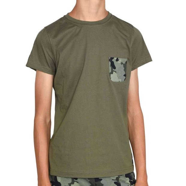 Jungen T-Shirt in vielen Farben Olivegrün 116/122