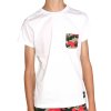 Jungen T-Shirt in vielen Farben Weiß-Rot-Camouflage 140/146