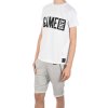 Jungen Sommer Set T-Shirt GAME OVER und Stoff Shorts Weiß / Grau 128/134