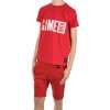 Jungen Sommer Set T-Shirt GAME OVER und Stoff Shorts Rot / Rot 104/110