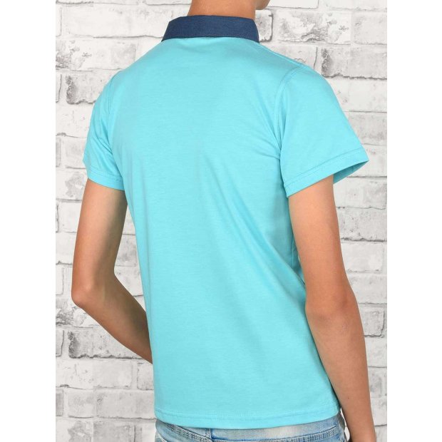 Jungen Polo Shirt mit Kontrastfarben
