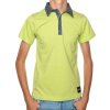 Jungen Polo Shirt mit Kontrastfarben Hellgrün 110