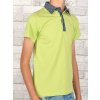 Jungen Polo Shirt mit Kontrastfarben Hellgrün 128