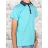 Jungen Polo Shirt mit Kontrastfarben Türkis 122