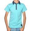 Jungen Polo Shirt mit Kontrastfarben Türkis 128