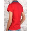 Jungen Polo Shirt mit Kontrastfarben Rot 104
