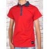 Jungen Polo Shirt mit Kontrastfarben Rot 122