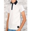 Jungen Polo Shirt mit Kontrastfarben Weiß 146